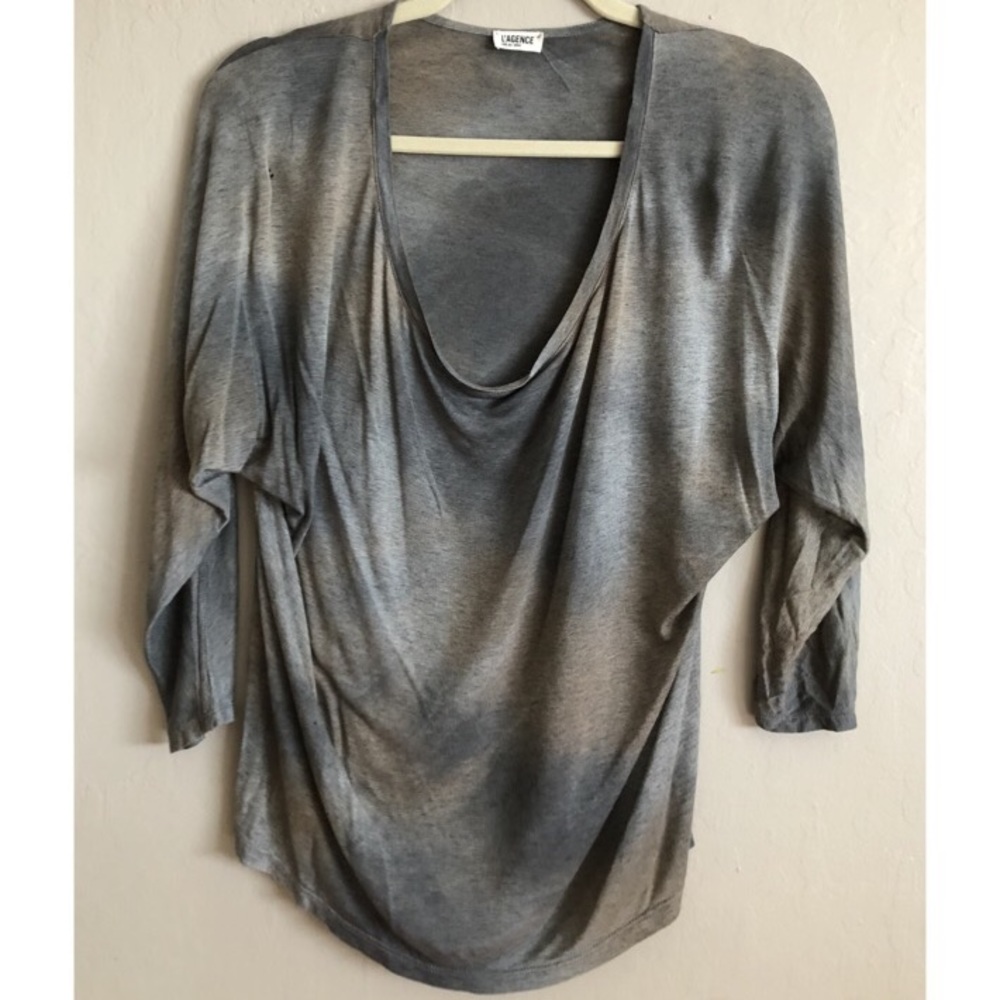 L’AGENCE boatneck batwing top shirt tee